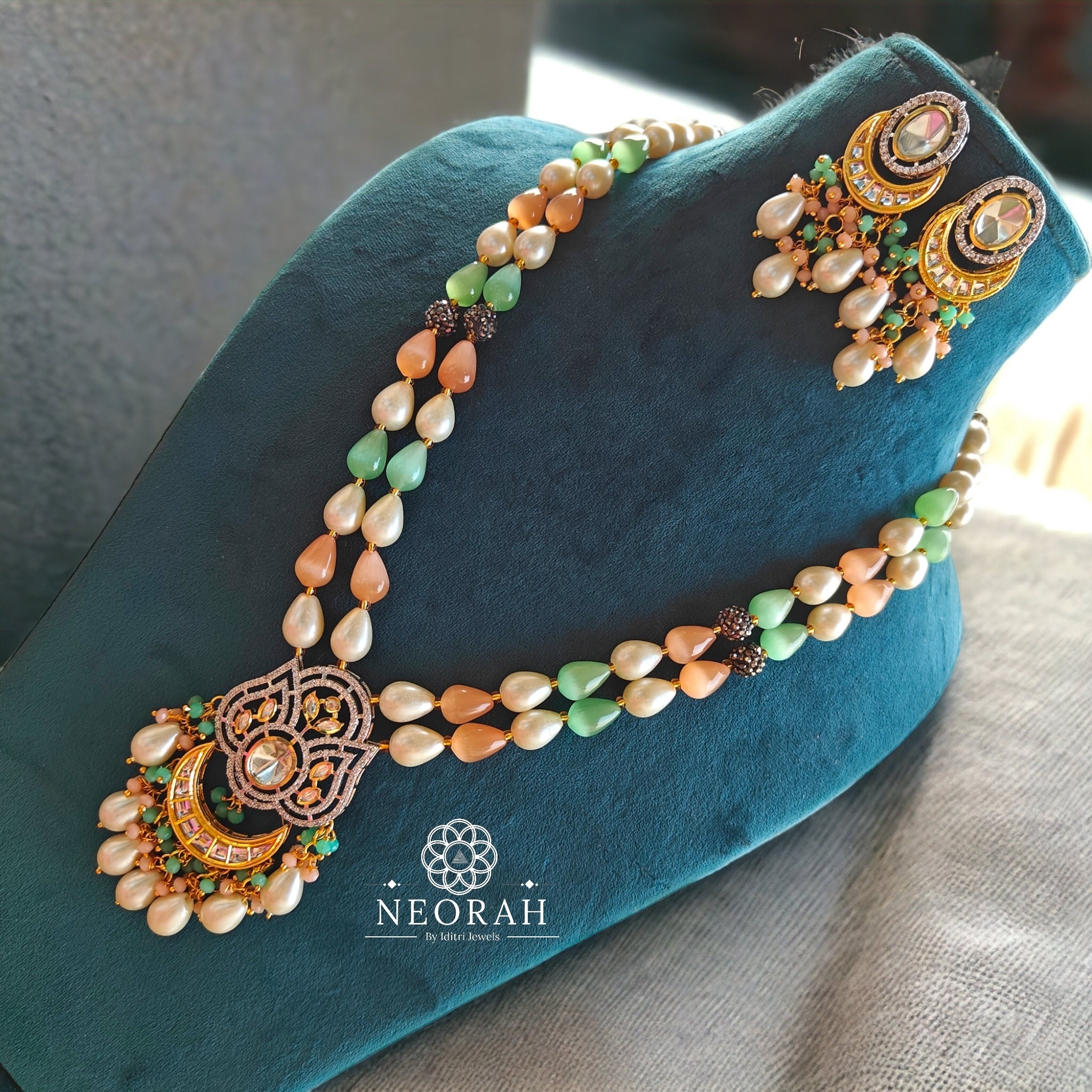 Multi Monalisa Fusion Long Necklace