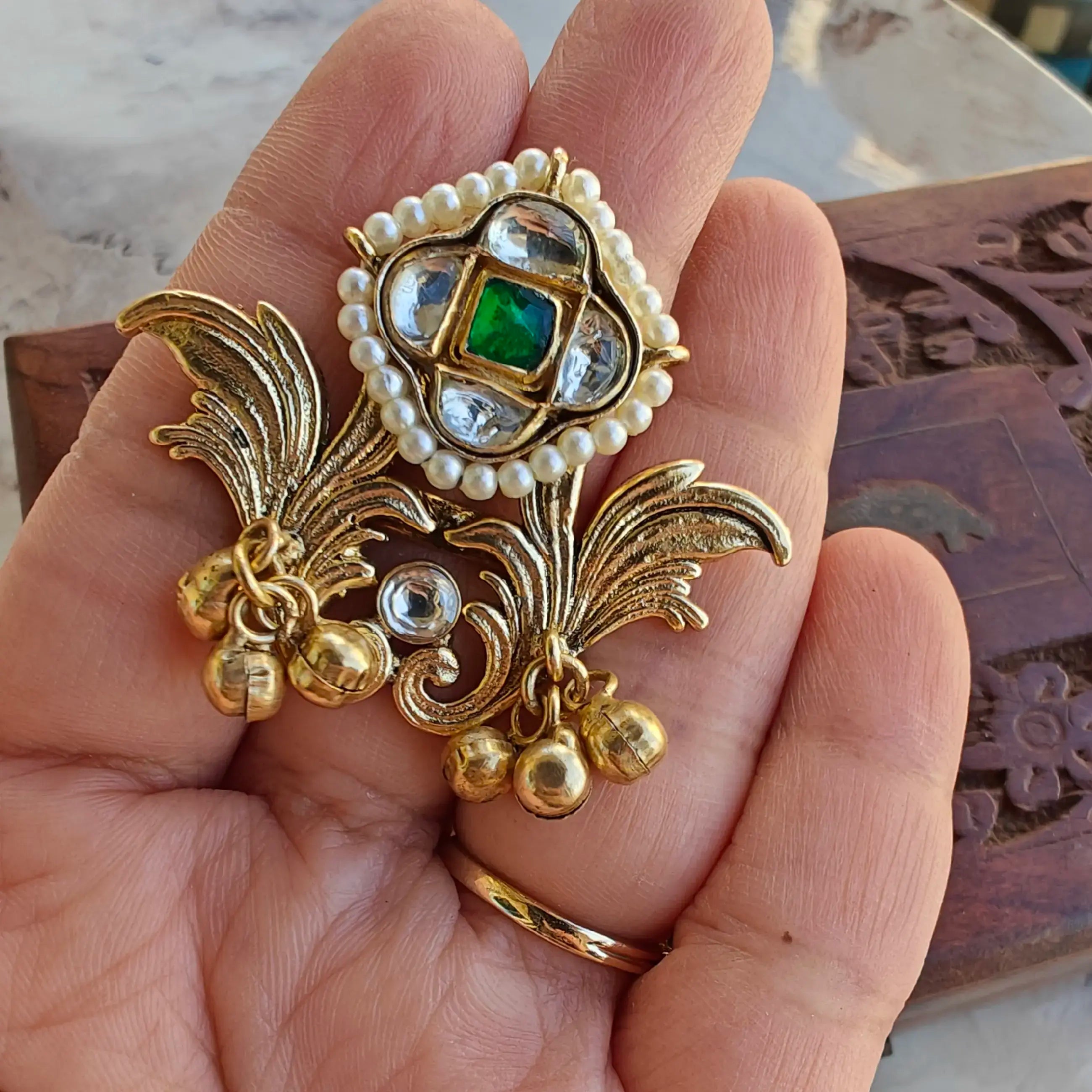 Vidya Brass Fusion Amrapali Brass Ring