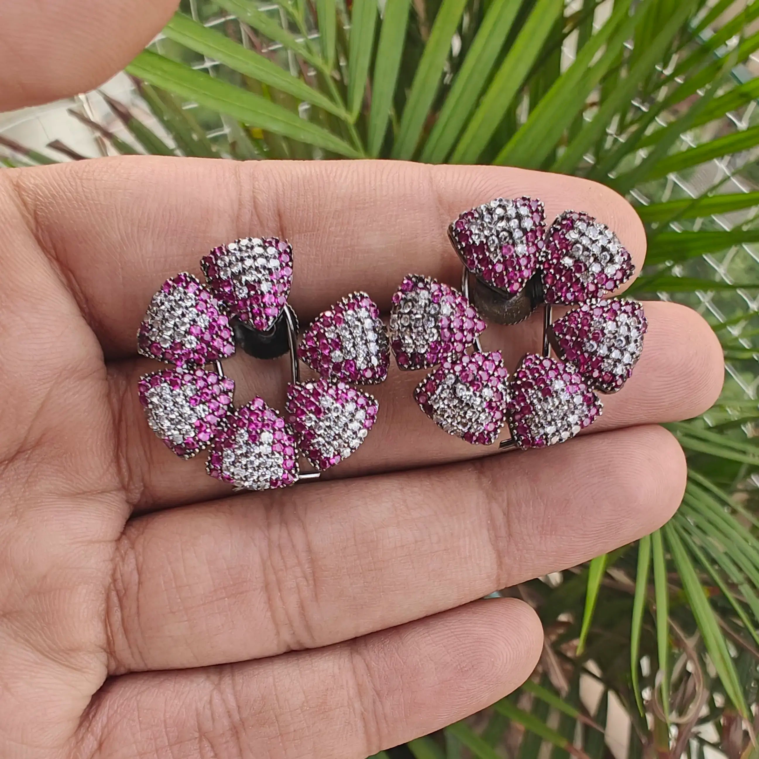 Claudia Nano AD Statement Earrings- Pink