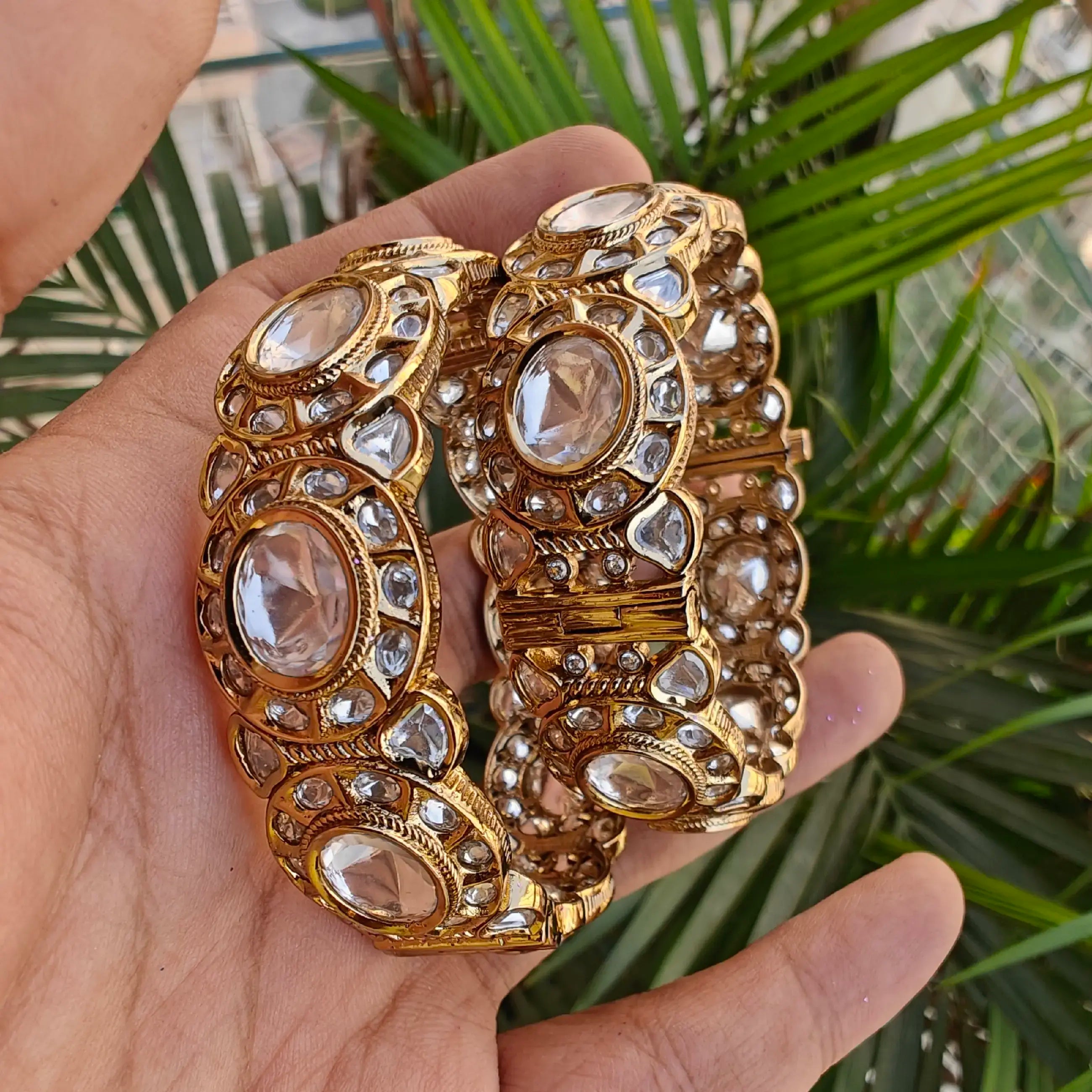 Ipsita Moissanite Openable Statement Bangles