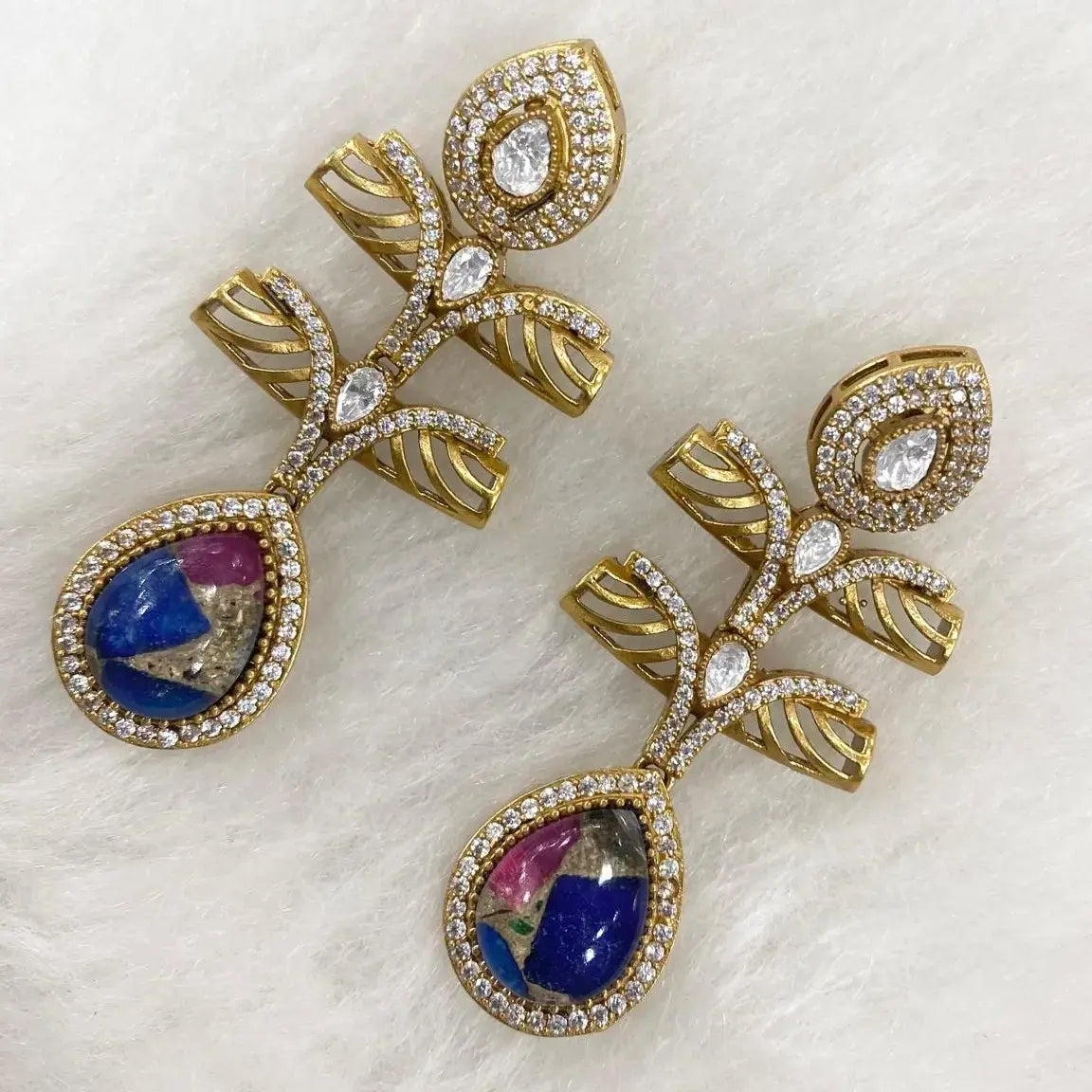 Zarina Leaffall Chandelier Earrings - Multi