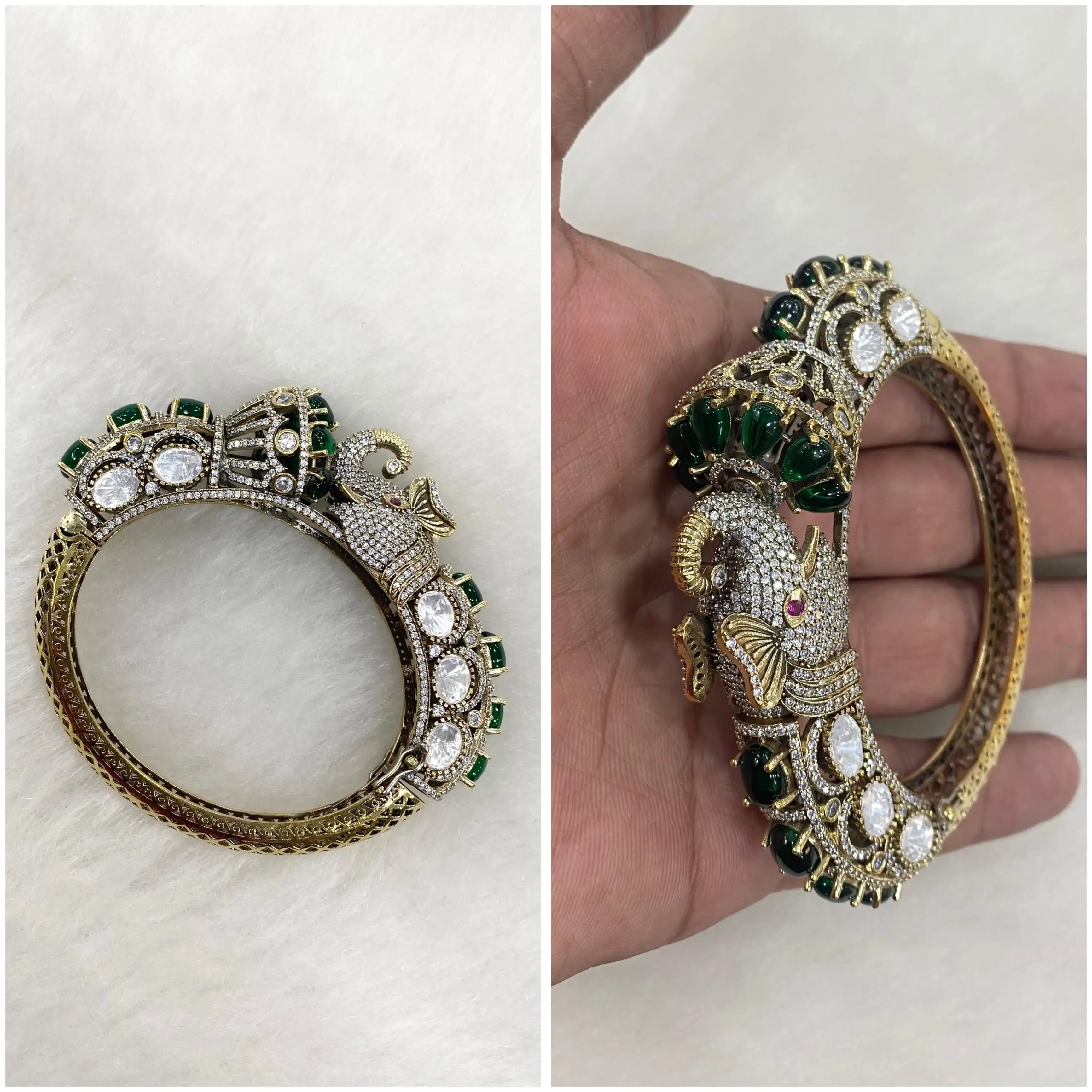 Gajakalika Openable Bracelet - Green