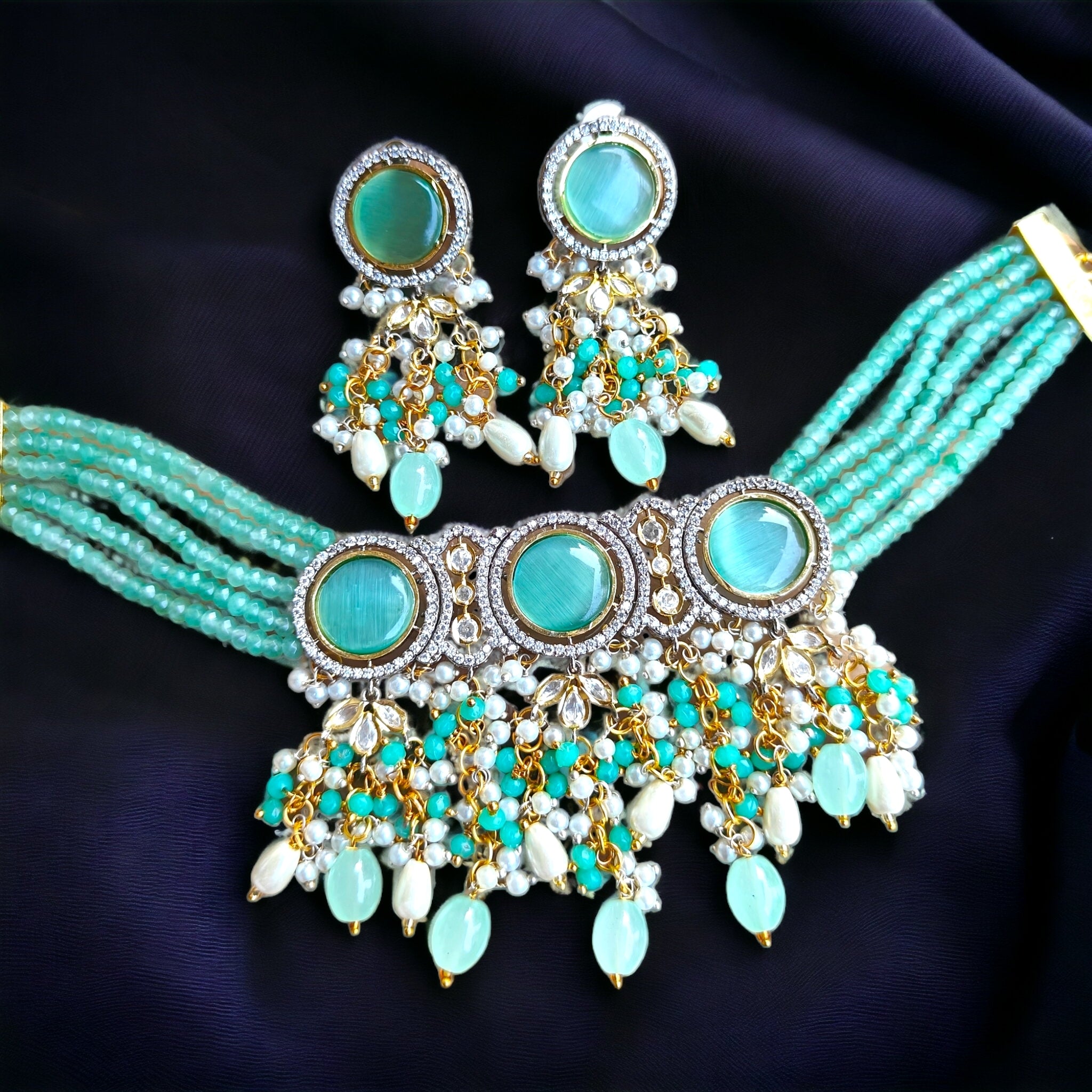 Pragya Premium Choker - Mint