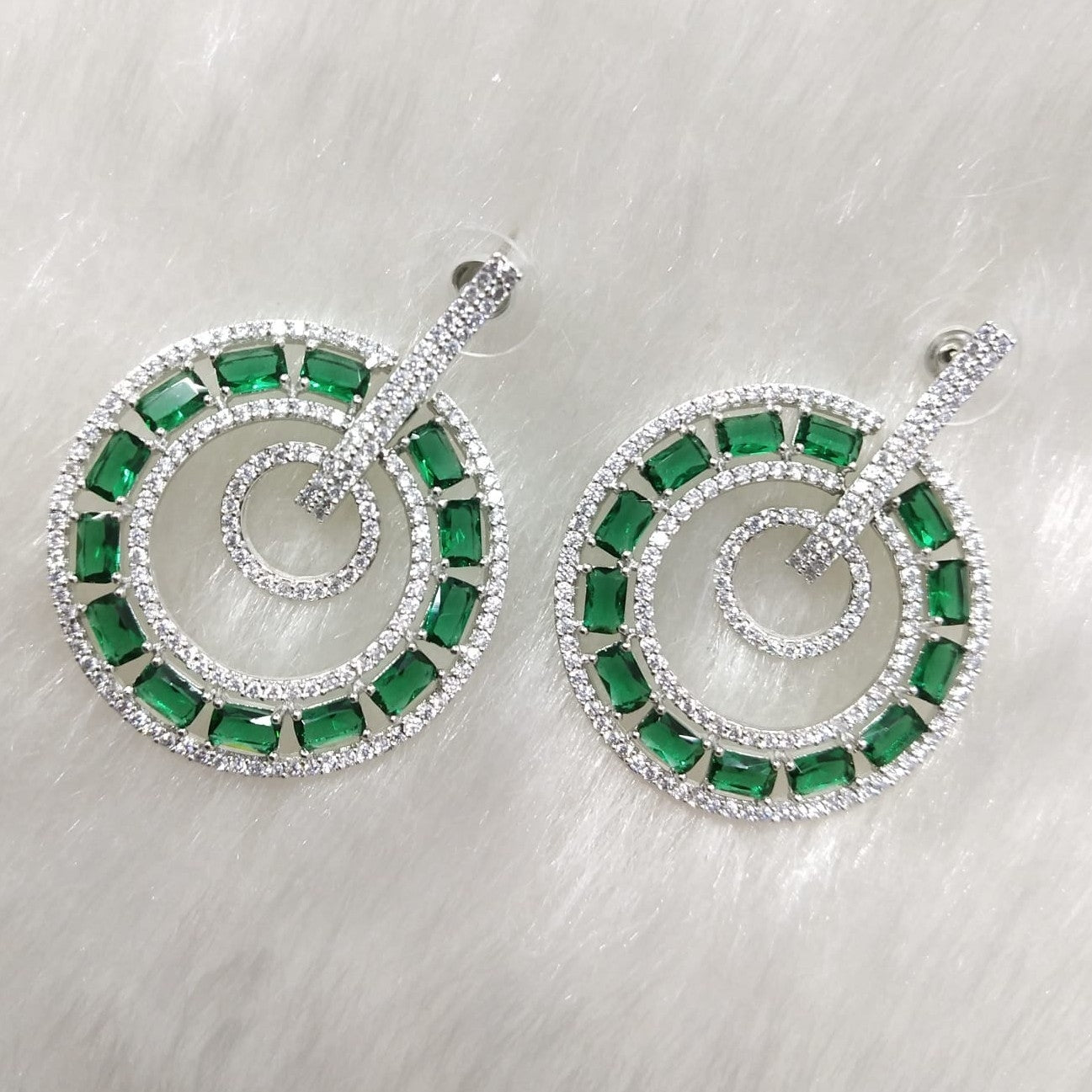 Ayesha AD Earrings- Green