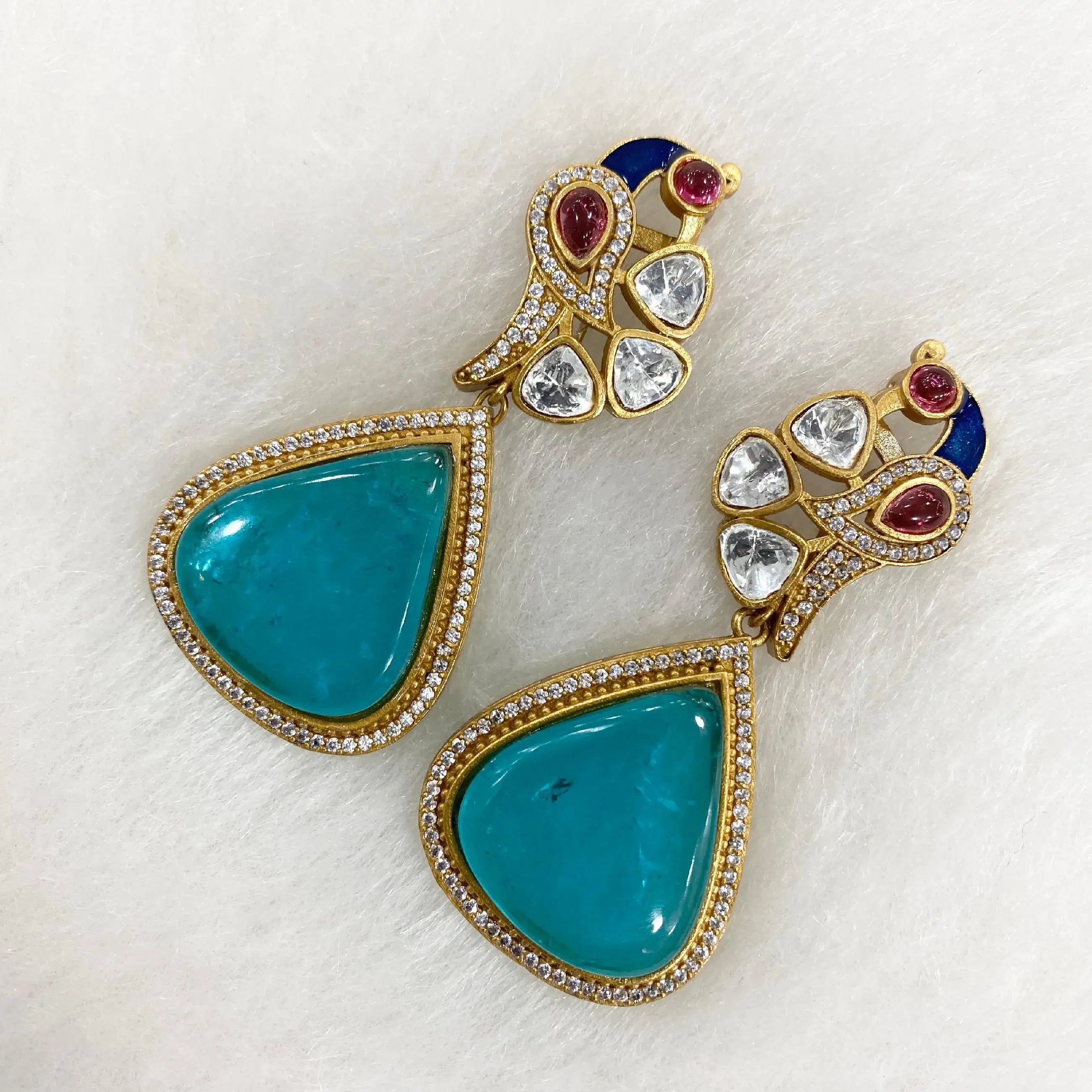 Kayal Doublet Earrings- Sky Blue