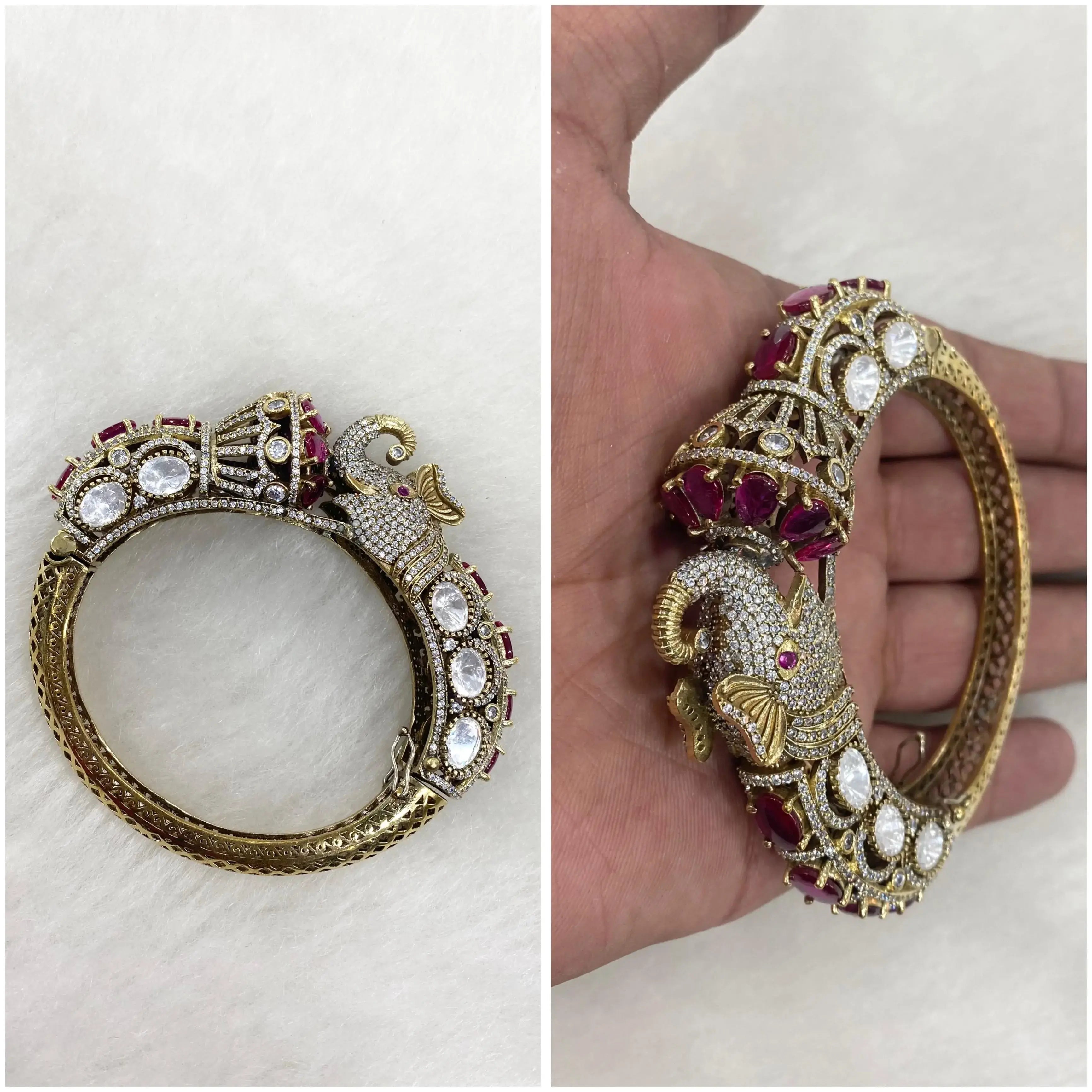 Gajakalika Openable Bracelet - Ruby