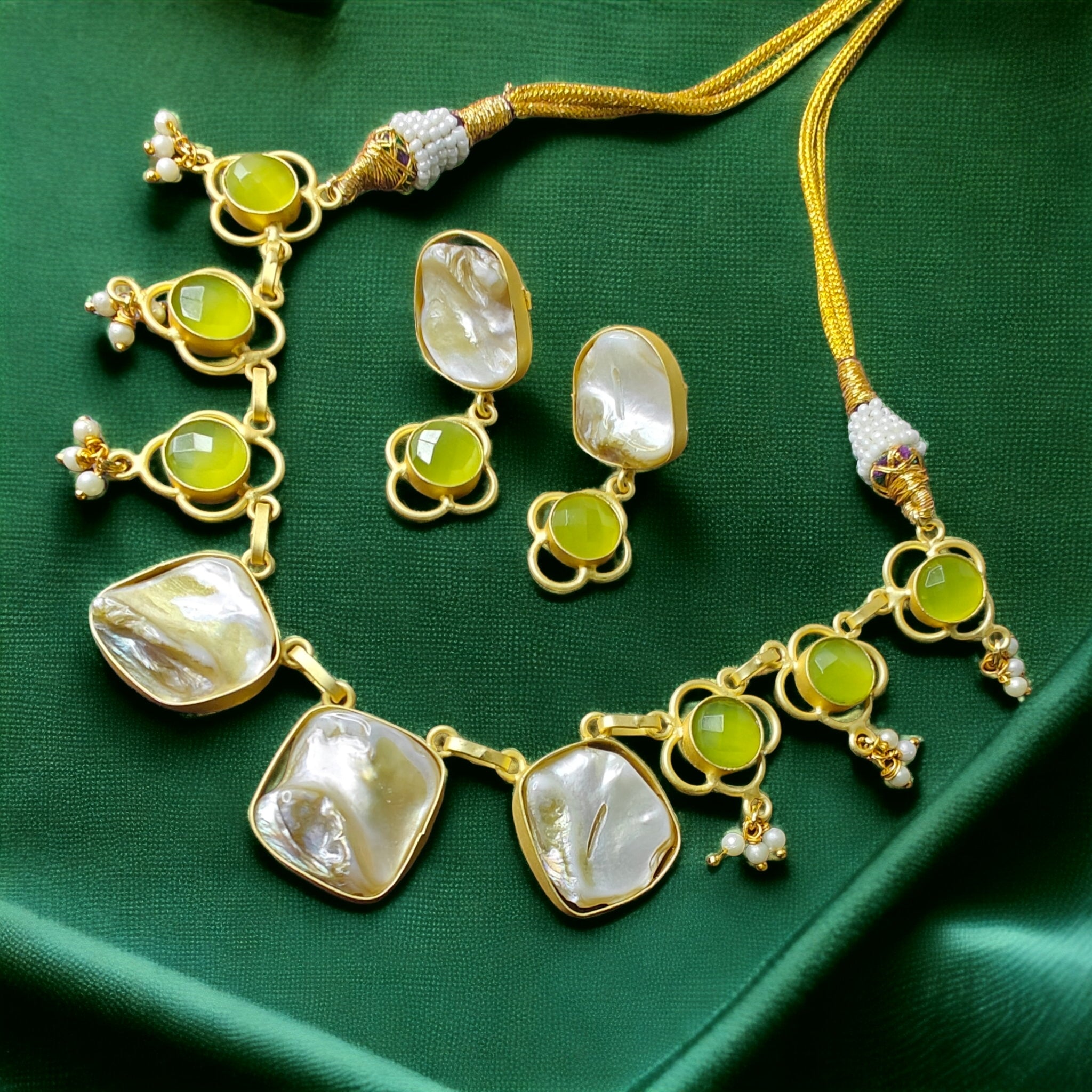 Anahita Necklace Set - Lemon Yellow