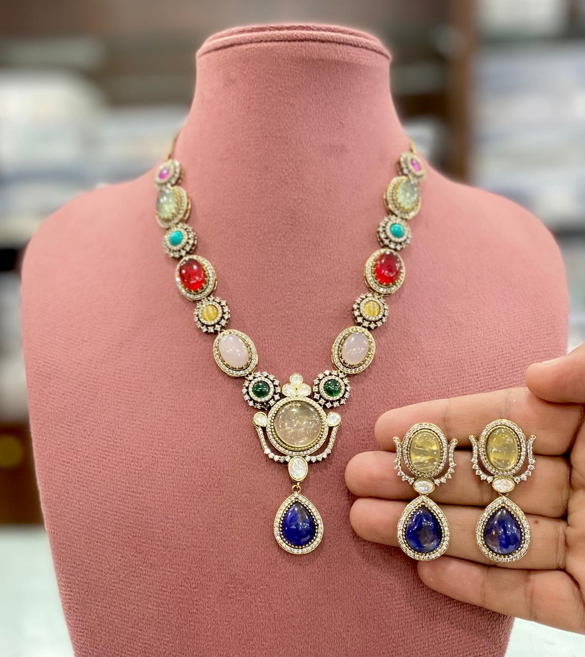 Sabya Inspired Bijuria Necklace Set - Multi