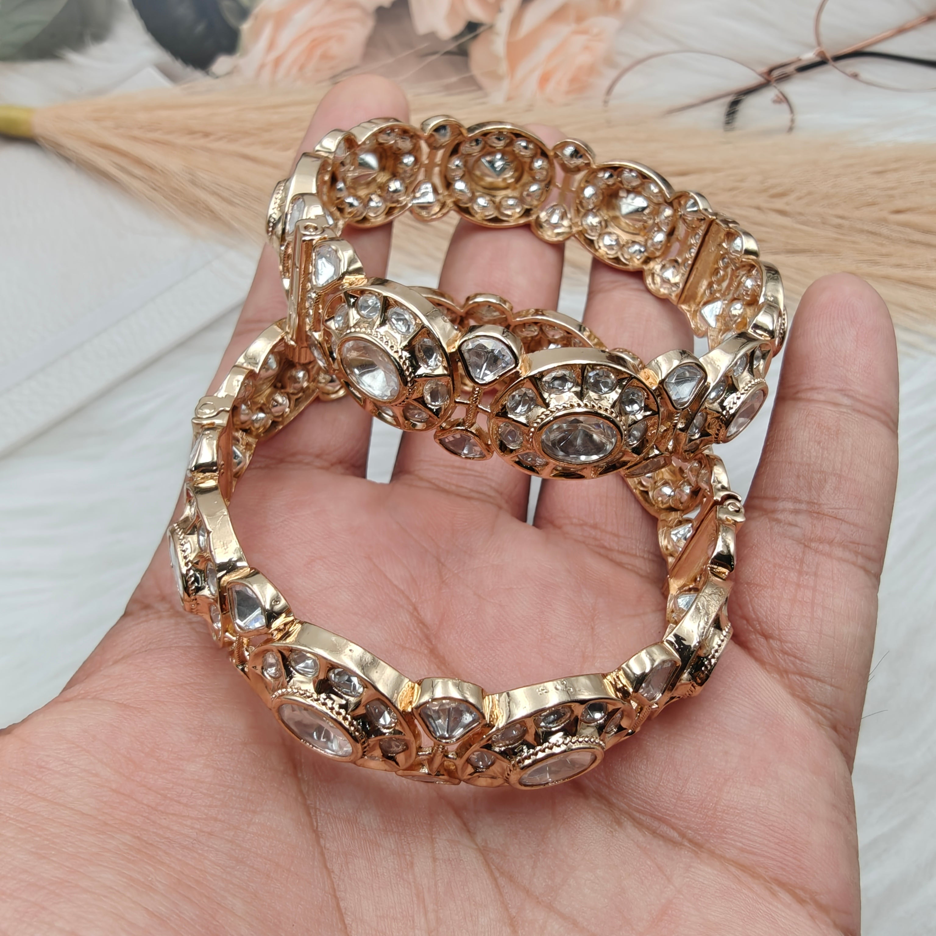 Aradhana Moissanite Openable Bangles