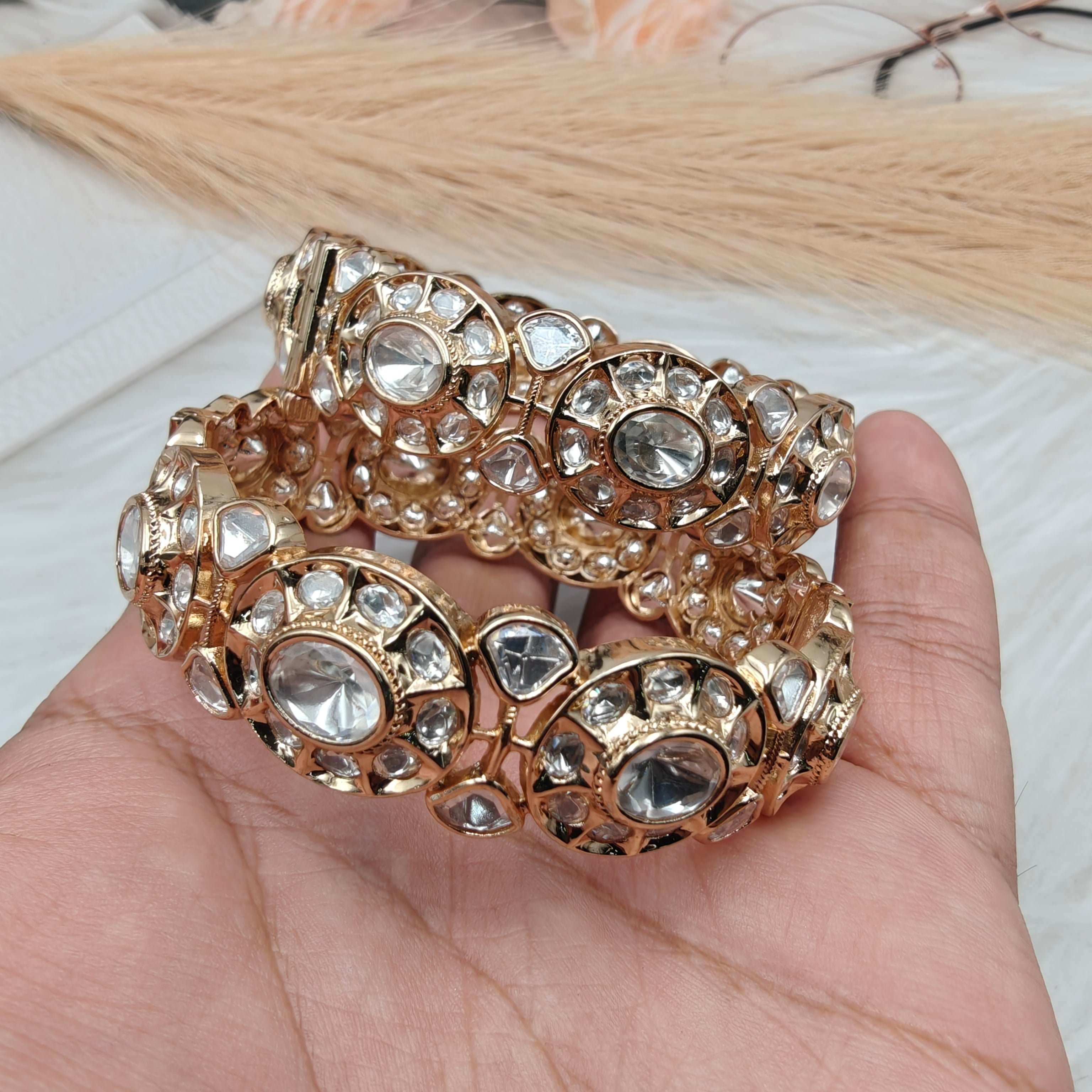 Aradhana Moissanite Openable Bangles