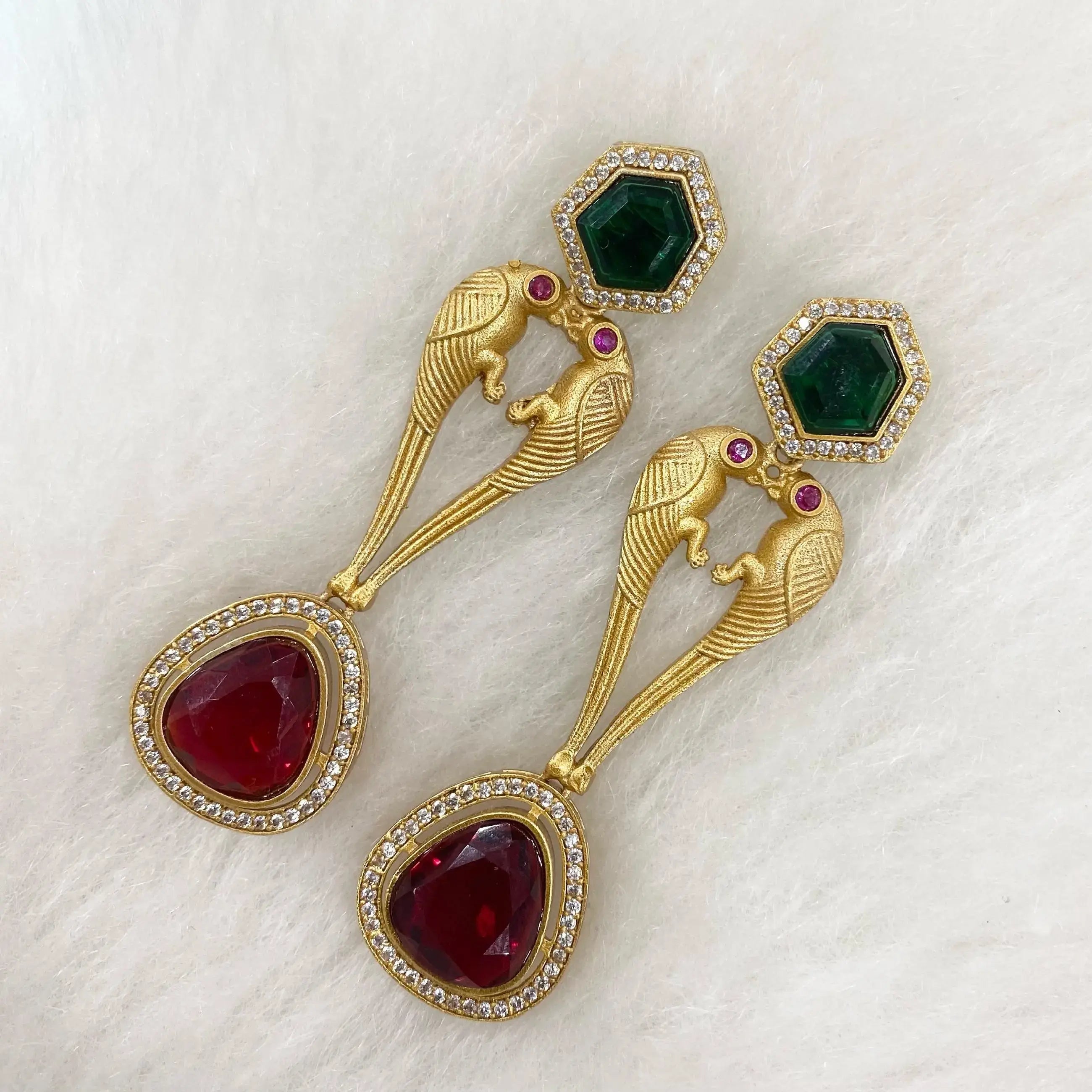 Chitra Bird Earrings - Multi