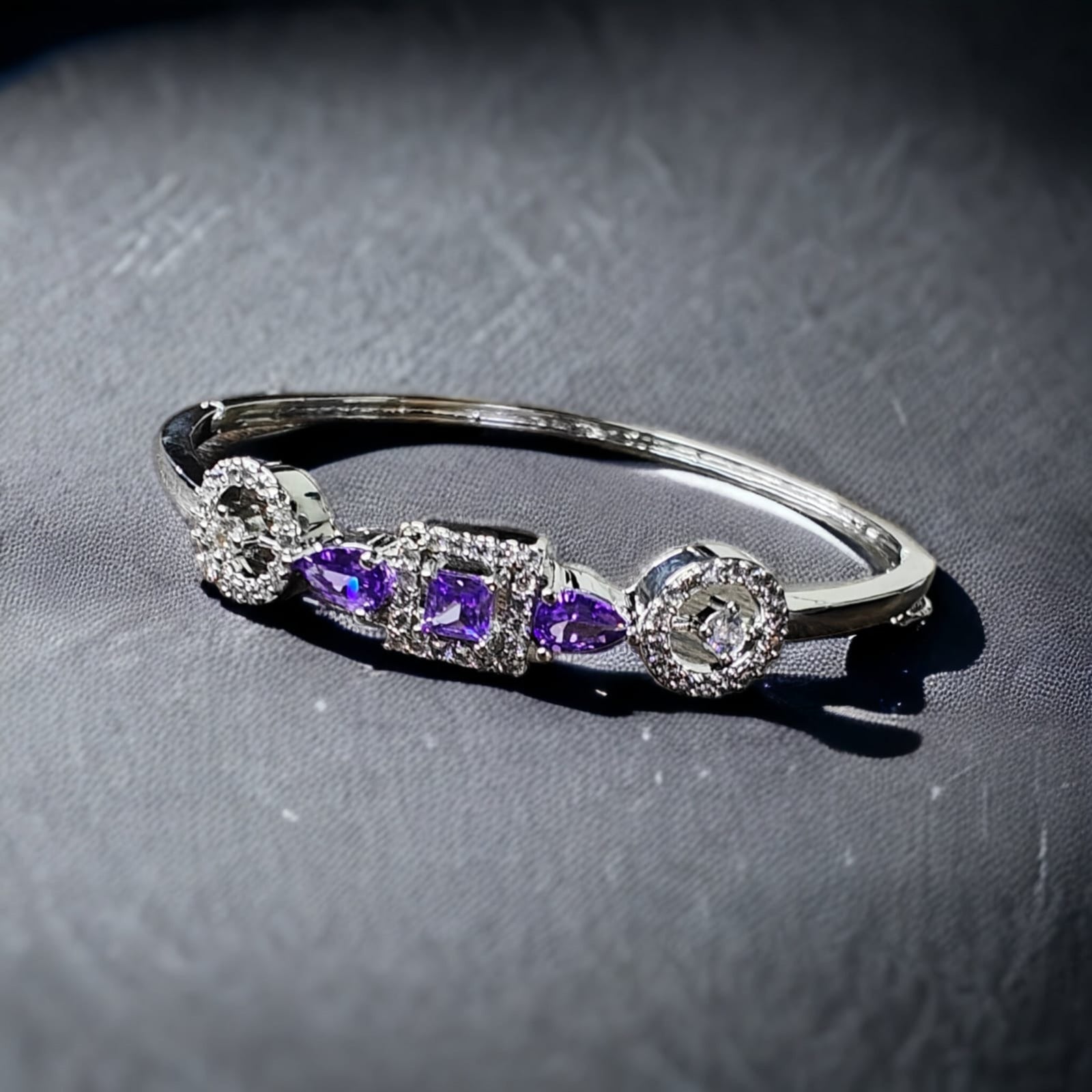 Miguel AD Openable Bracelet - Purple