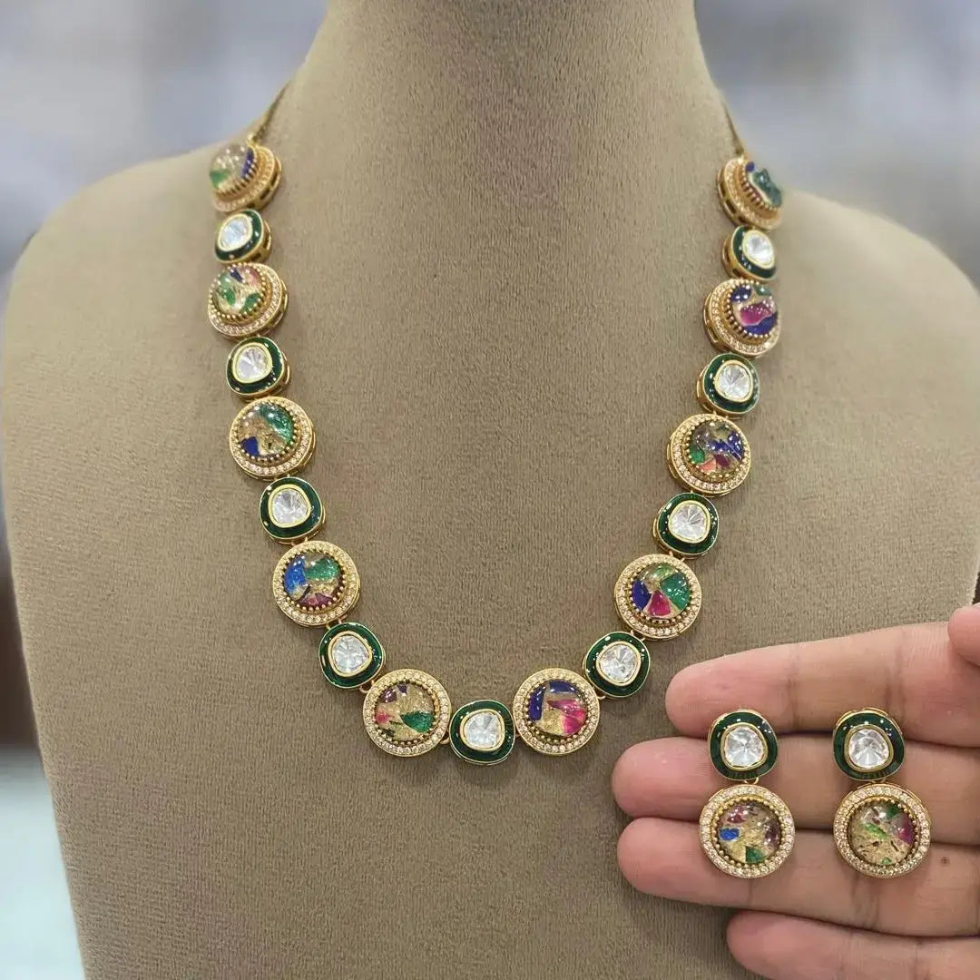 Aprajita Tourn Doublet Necklace Set- Multi