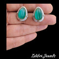 Italian Meena And Carving Stone Stud- Mint