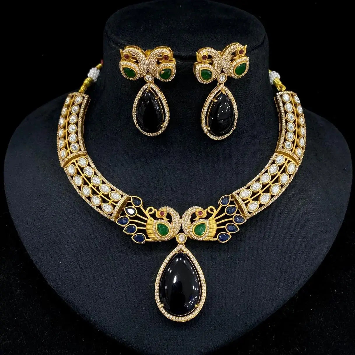 Sheeba Morni Necklace Set - Blue