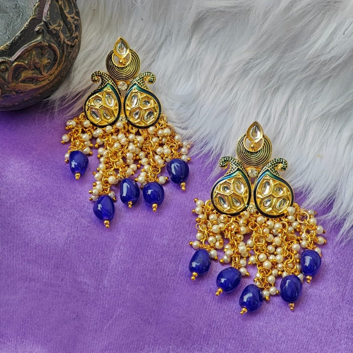 Misha Dangler Earring - Blue