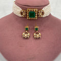 Tanzida Doublet Choker Set- Emerald Green