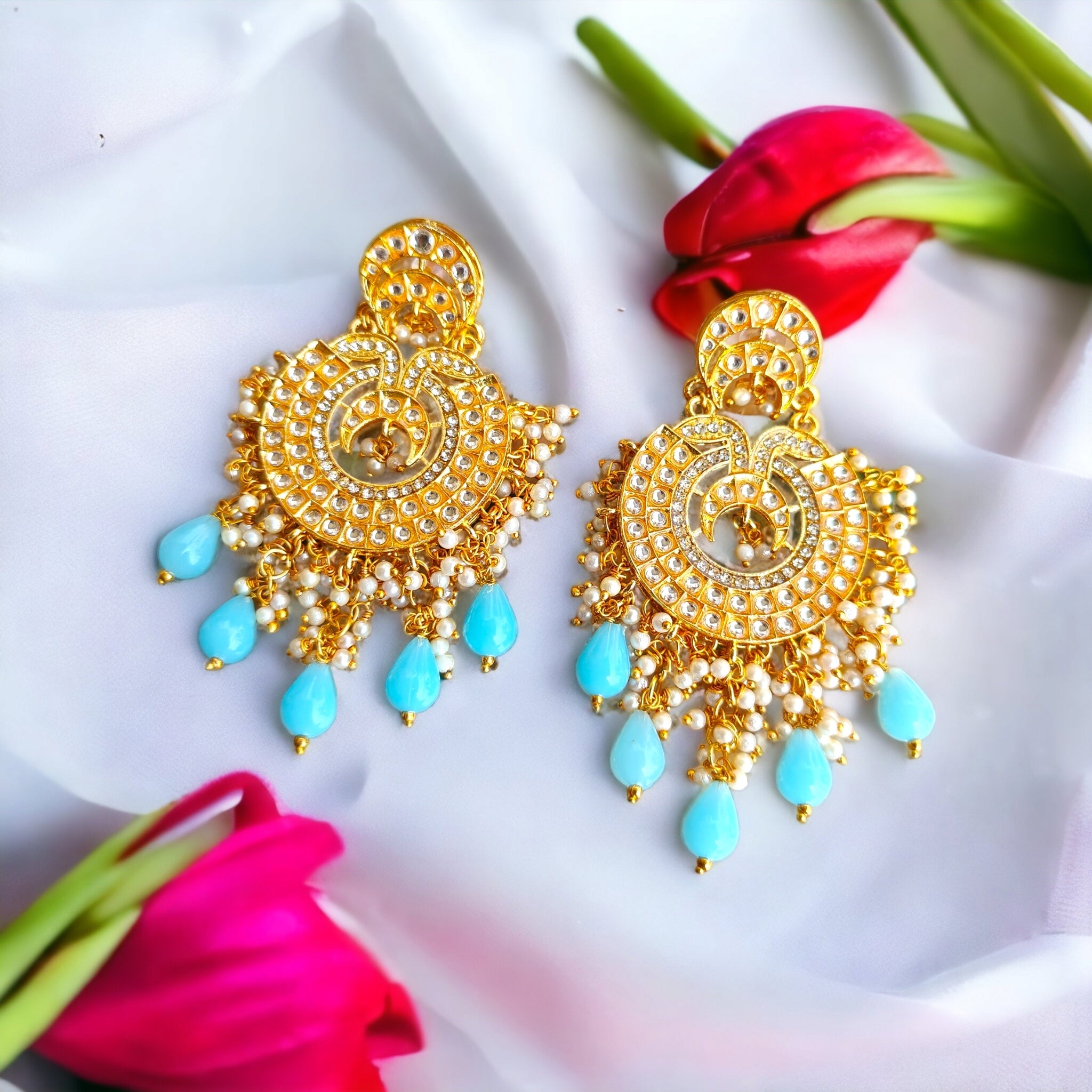 Saira Earrings- Sky Blue