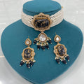 Yashika Tourmaline Doublet Choker Set - Black
