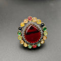 Mrinal Monalisa Adjustable Finger Ring- Multi