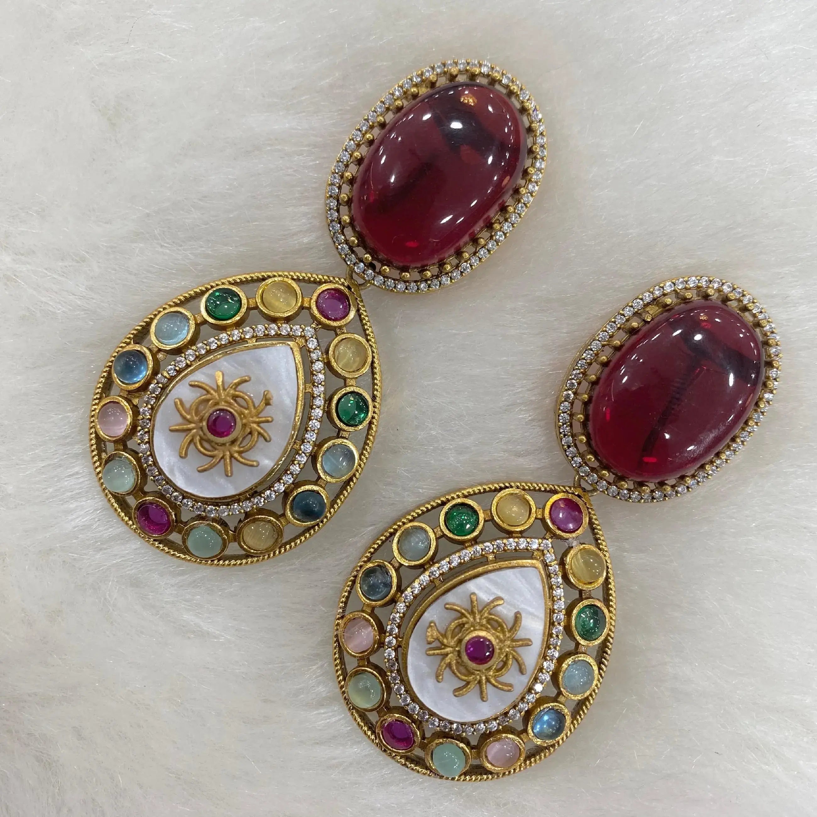 Roohani sabyasachi Inspired Earrings- Multi