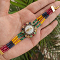 Sabyasachi Inspired Shell Stone Onyx Bracelet