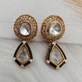 Aparna Doublet Enamel Earrings - White