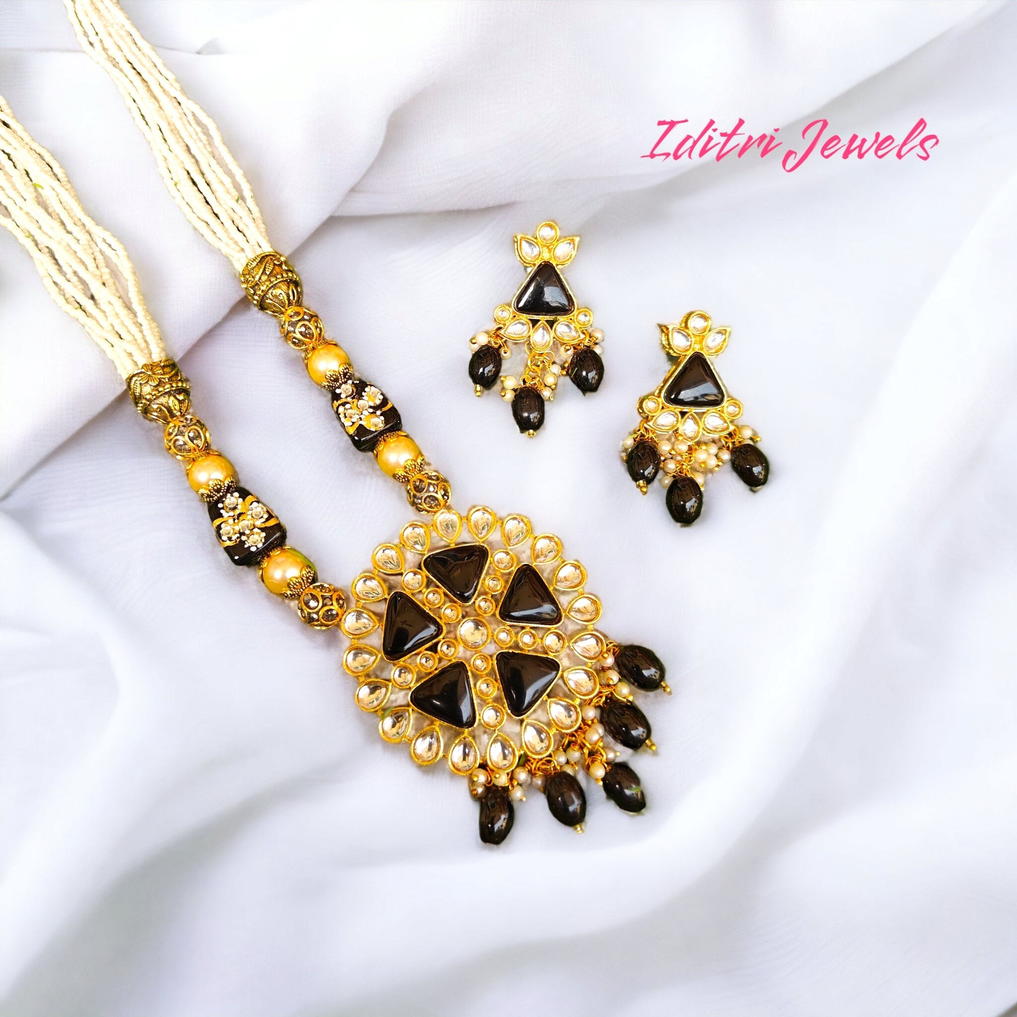 Mirvana Long Necklace- Black