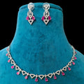 Dhruvini Necklace Set- Rani Pink