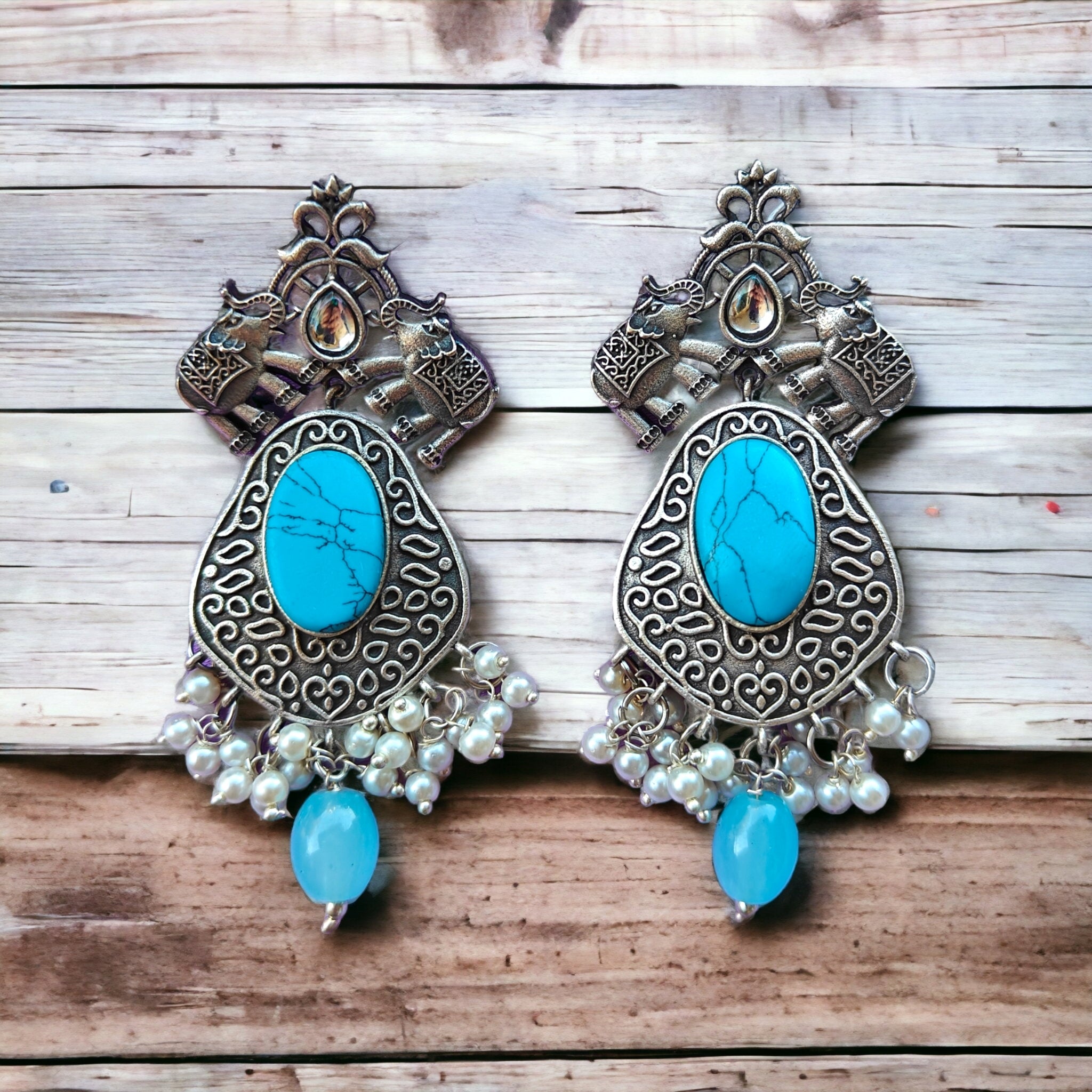 Mahira Elephant Silver Earring