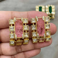 Olivia Doublet Studs Earrings - Pink