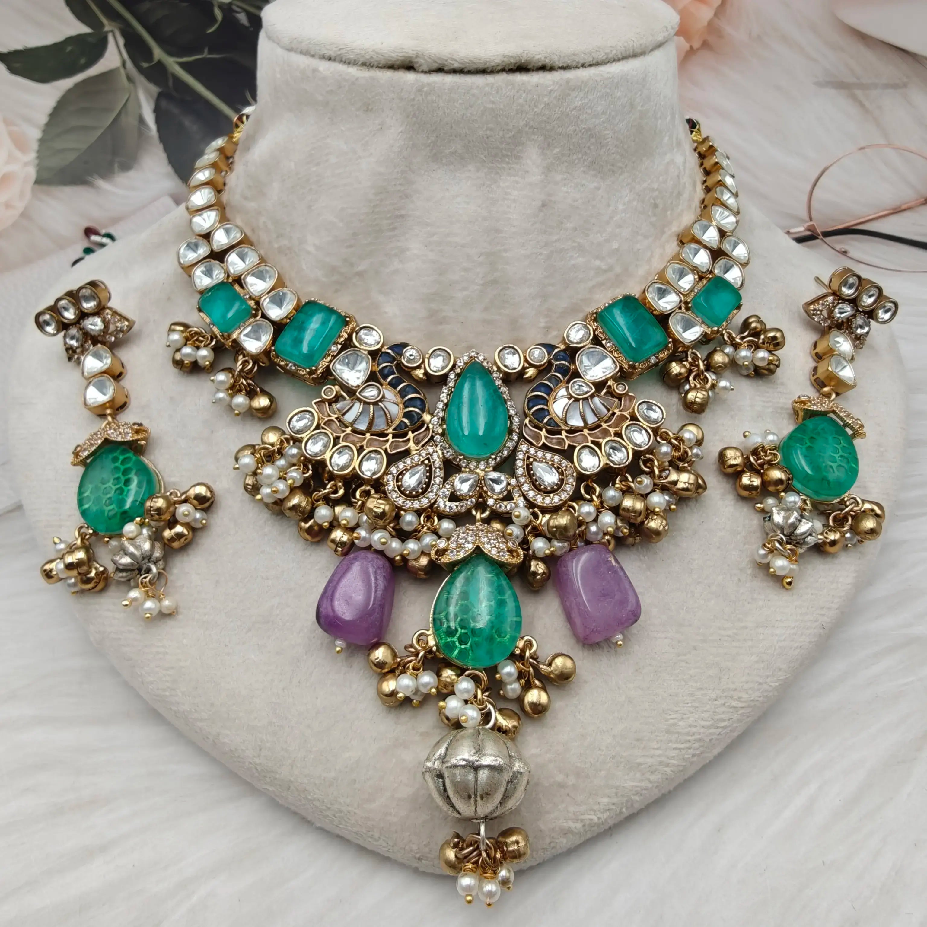Ratna Amrapali Brass Fusion Necklace