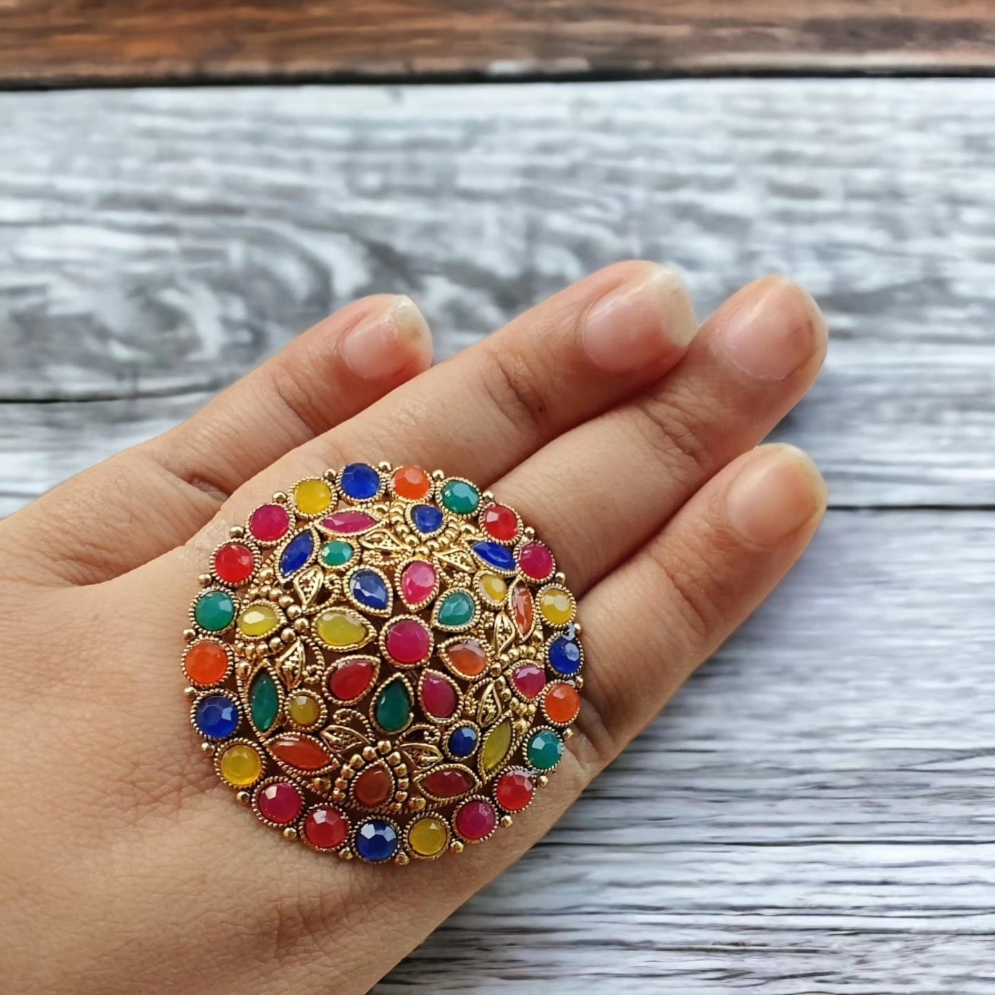 Multicolour Cocktail Ring