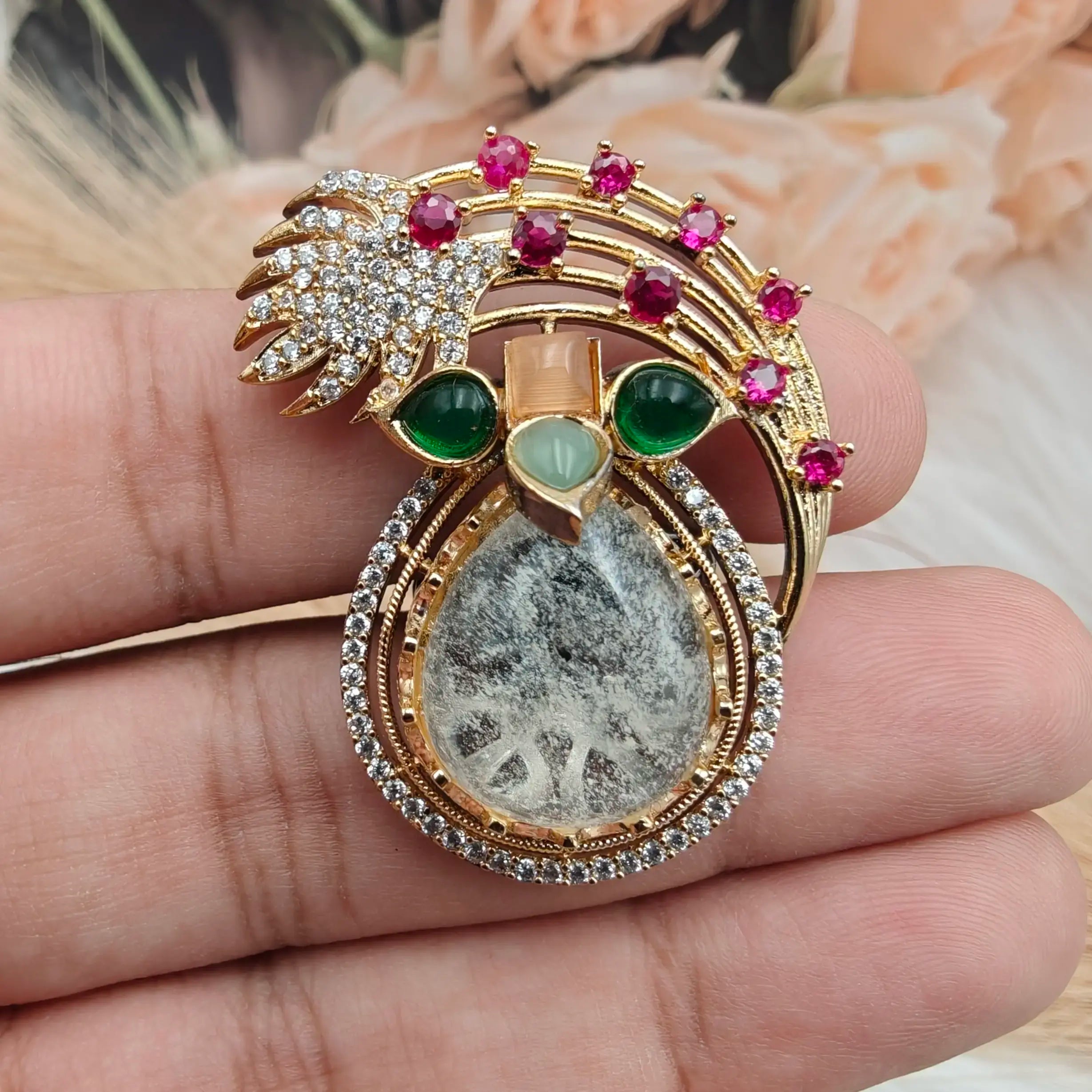 Asses Sabya-Inspired Premium Ring- Grey Multi