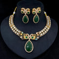 Sheeba Morni Necklace Set - Green Multi