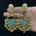 Chiya Bagh Brass Fusion Earrings - Mint Multi