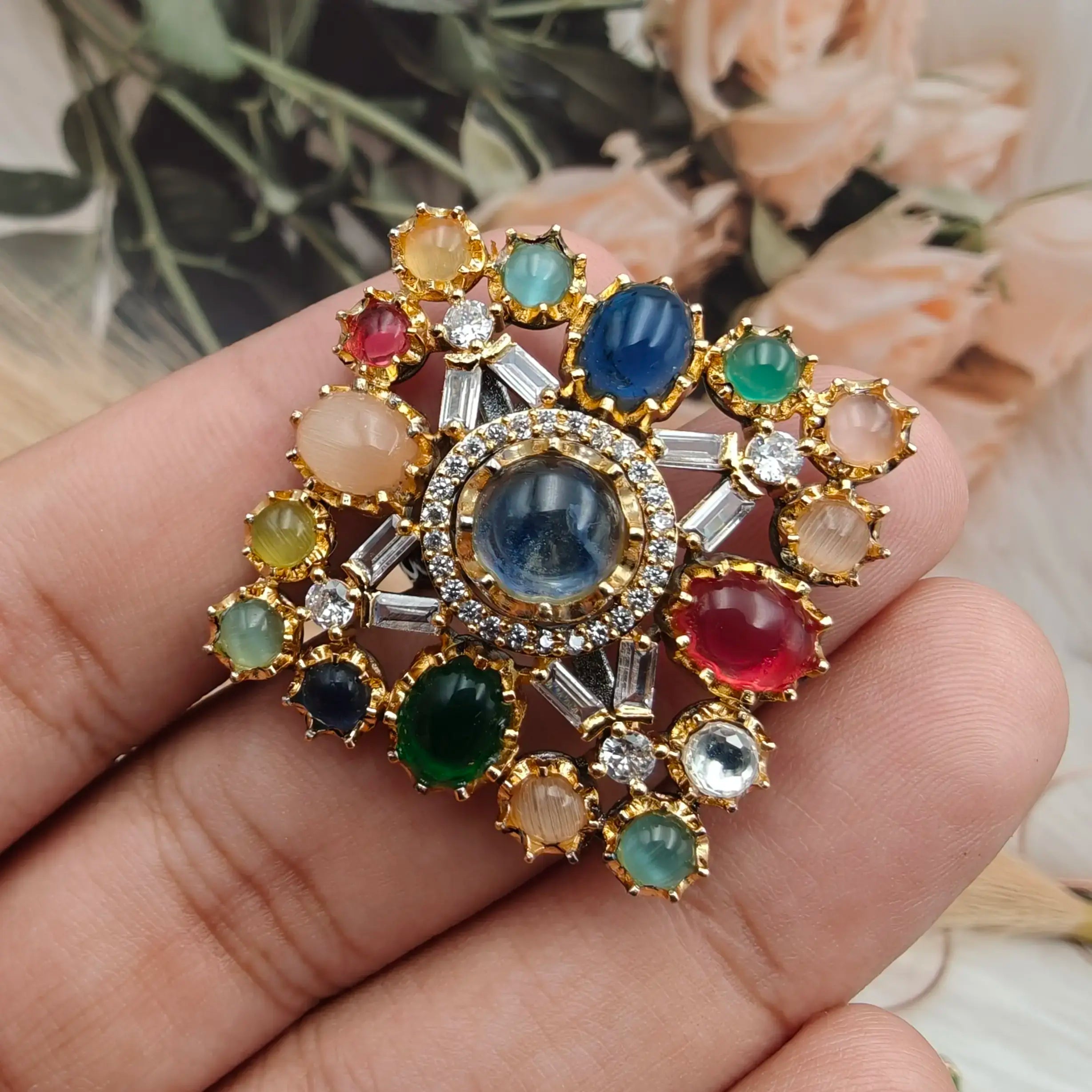Eterna Glow Adjustable Finger Ring - Midnight Blue Multi