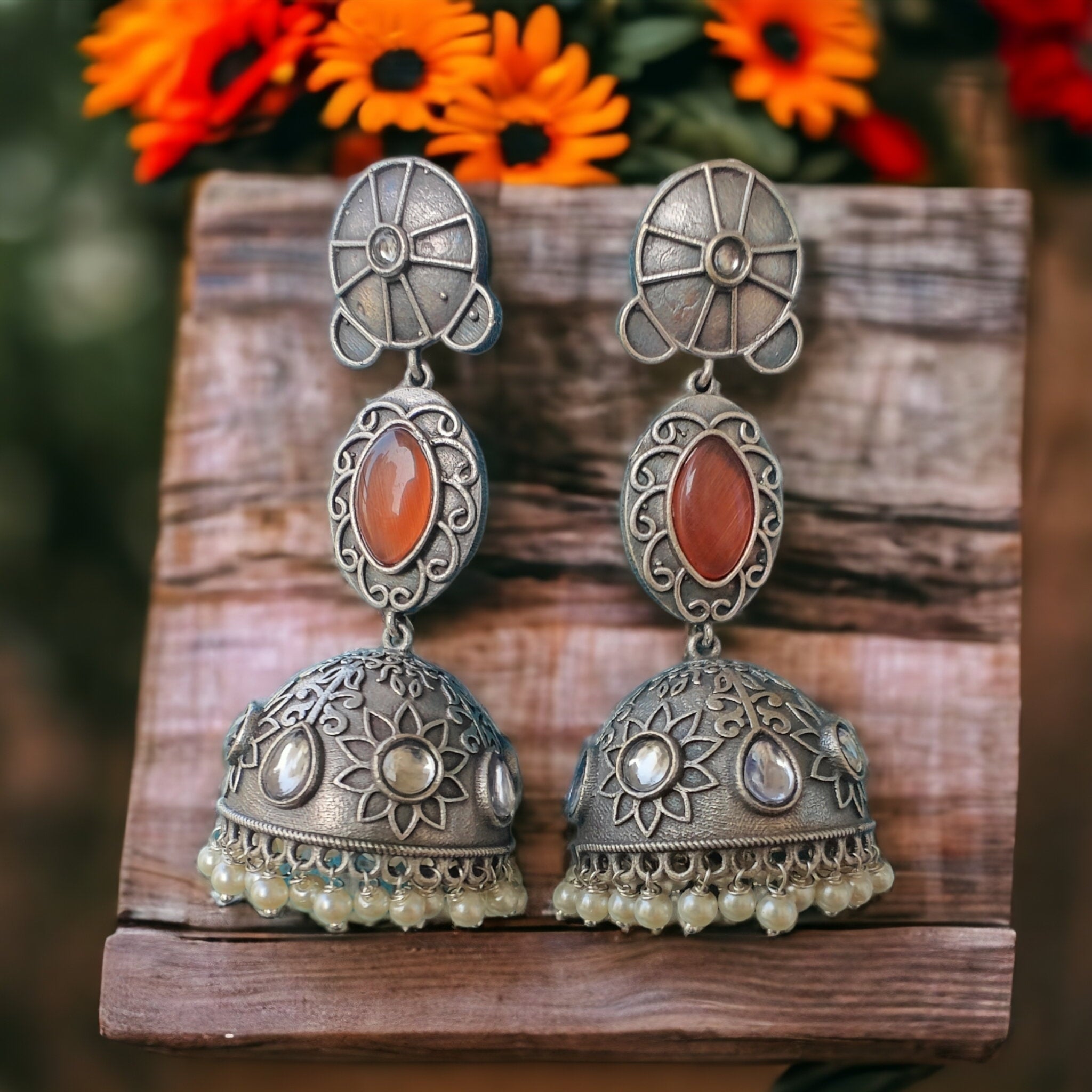 Gazal Jhumki- Orange