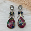 Hazrat Tourmaline Doublet Earrings - Multi