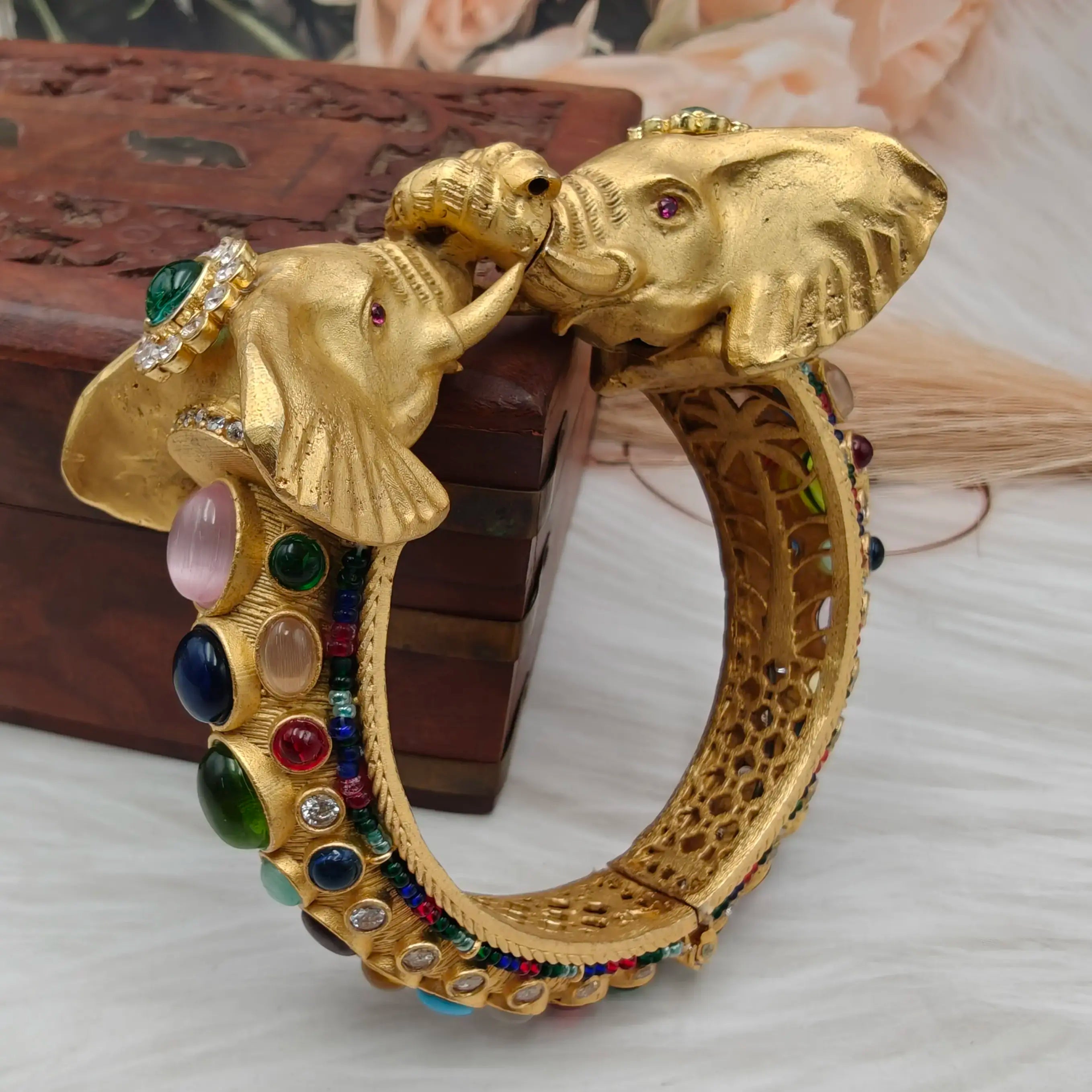 Sabyasachi Inspired Assam Elephant Openable Bracelet