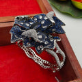 Varsha Luxury Invisible Setting AD Bracelet - Blue Sapphire