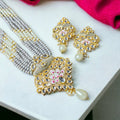 Sargun Long Necklace- Grey