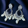 Navya Silver Replica Brass Earrings- Blue