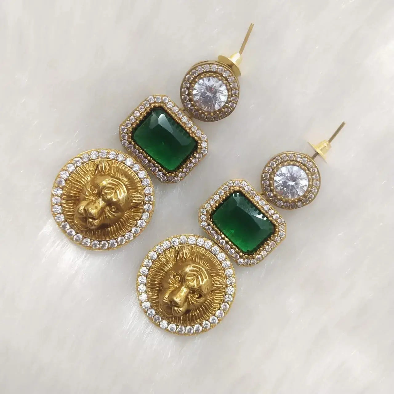 Raha Sabyasachi Inspired Earrings- Green