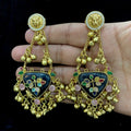 Chiya Bagh Brass Fusion Earrings - Navy Blue Multi