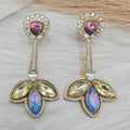Ketki Swarovski Crystal Cocktail Danglers- Gold