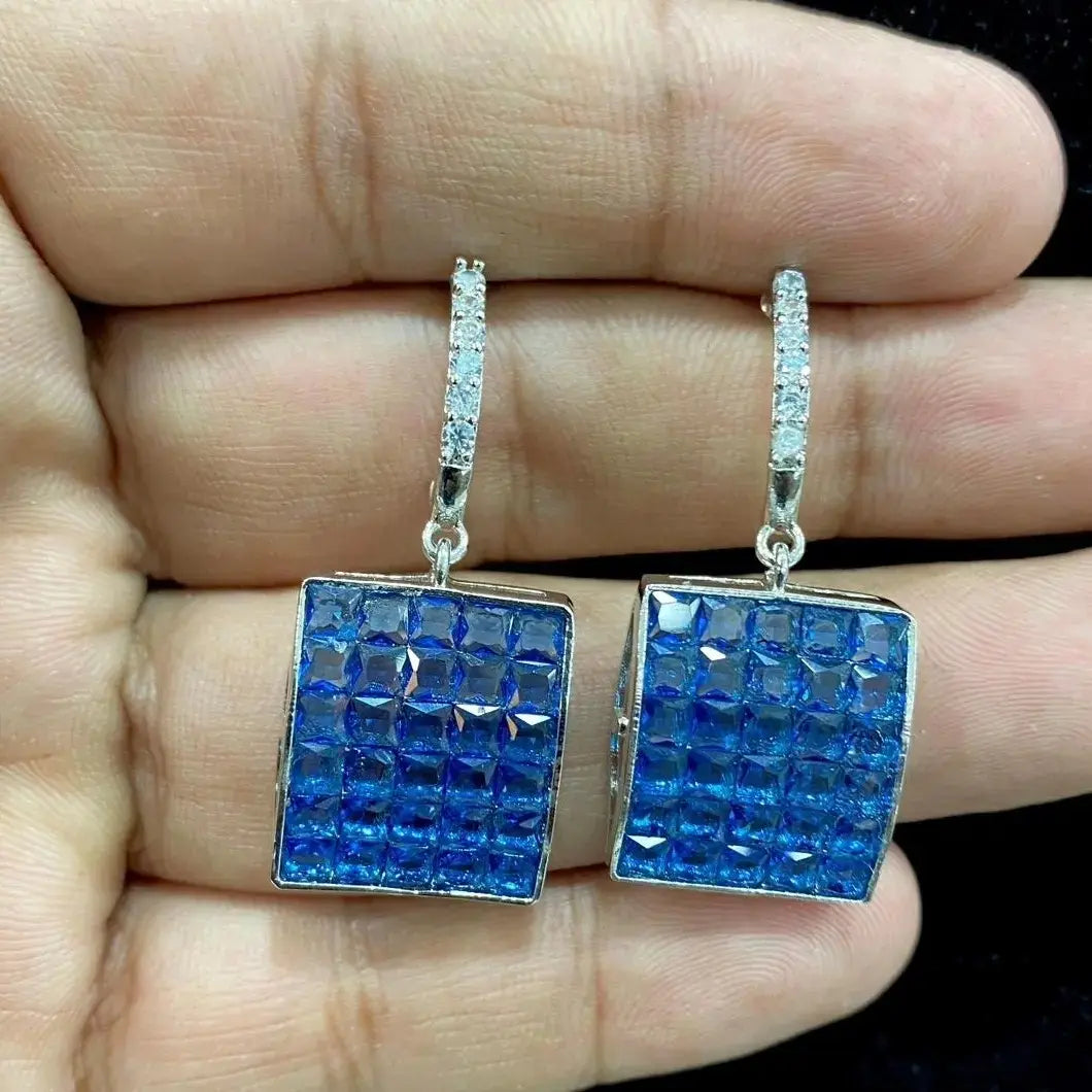 Rimjhim AD Crystal Earrings- Blue