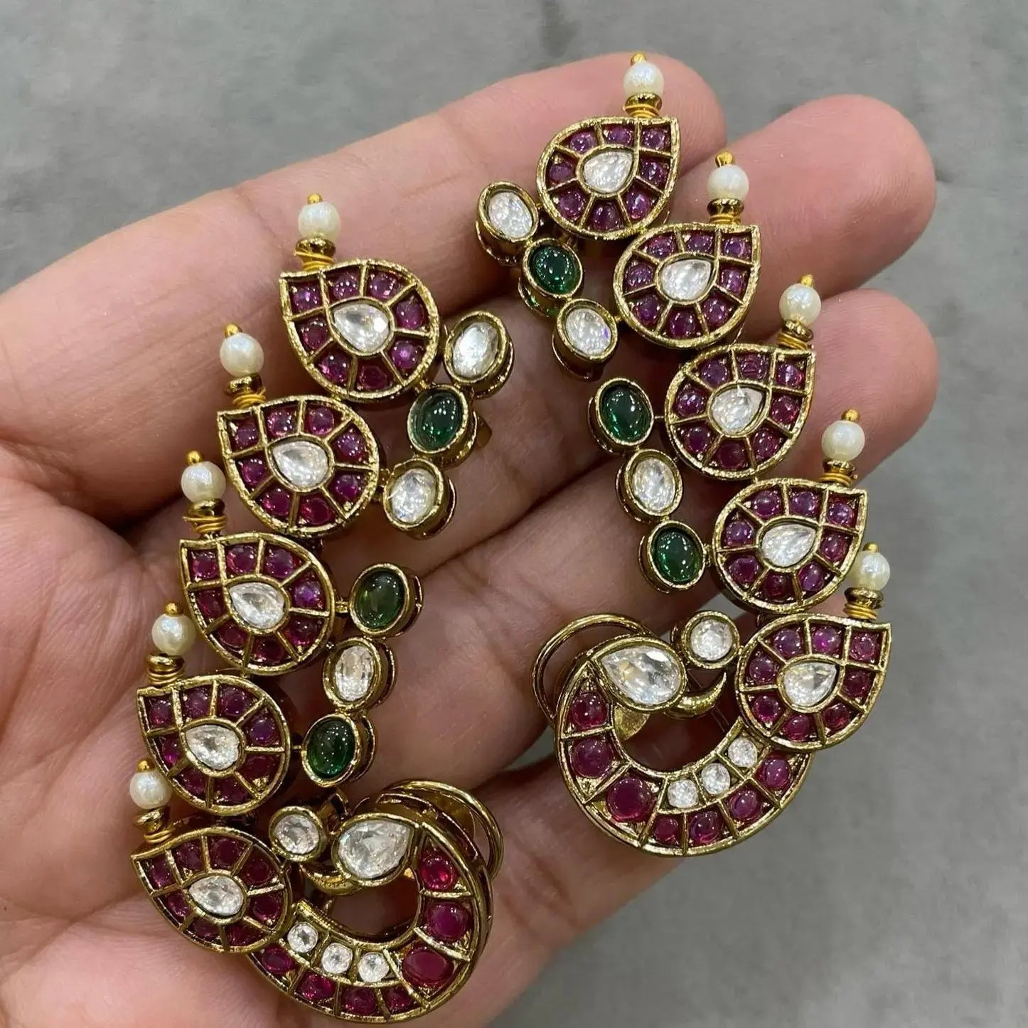 Suroor Earcuff - Ruby n Green