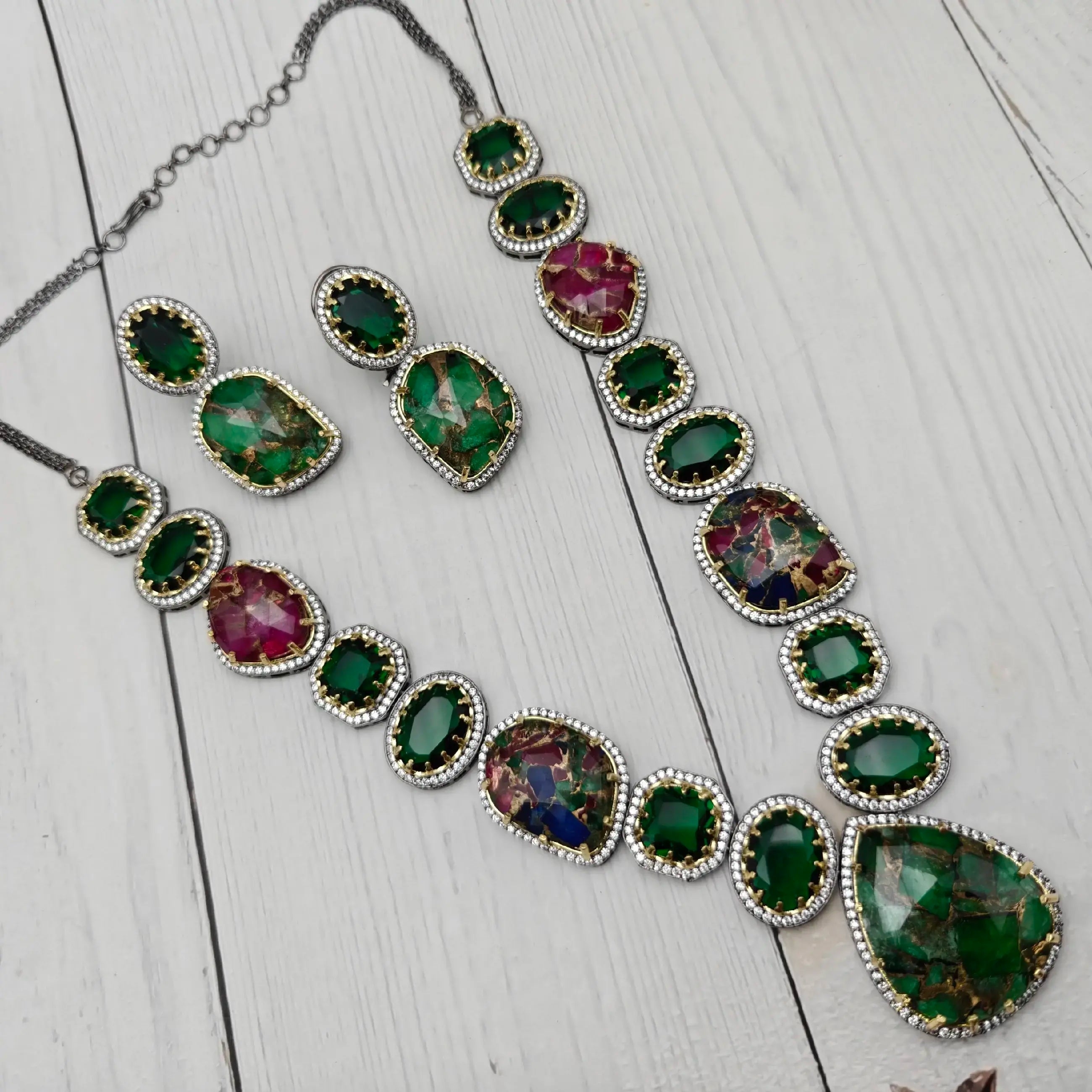Manika Multi Colour Sabya Inspired Necklace Set