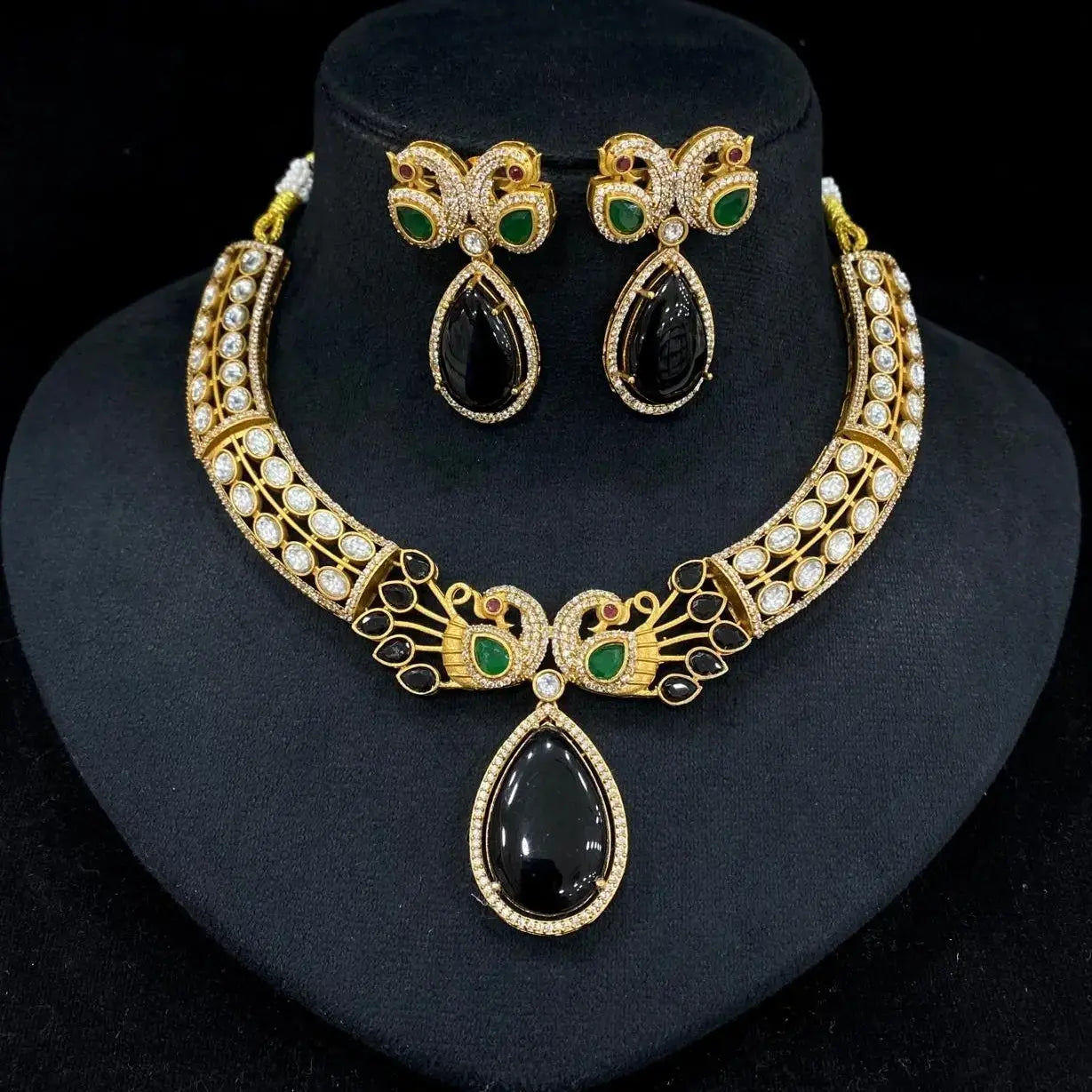 Sheeba Morni Necklace Set - Black
